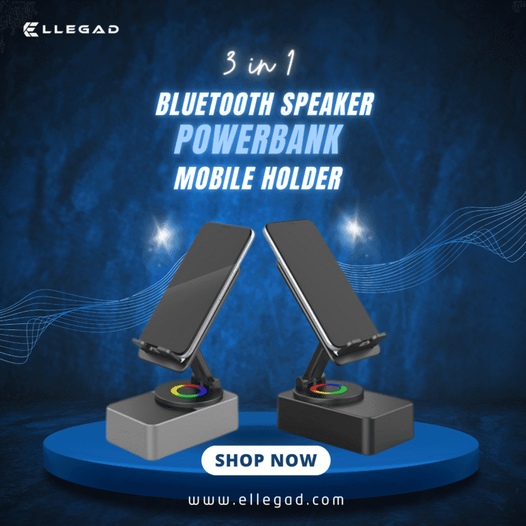 3 in 1 Bluetooth Speaker, Mobile Holder and Powerbank